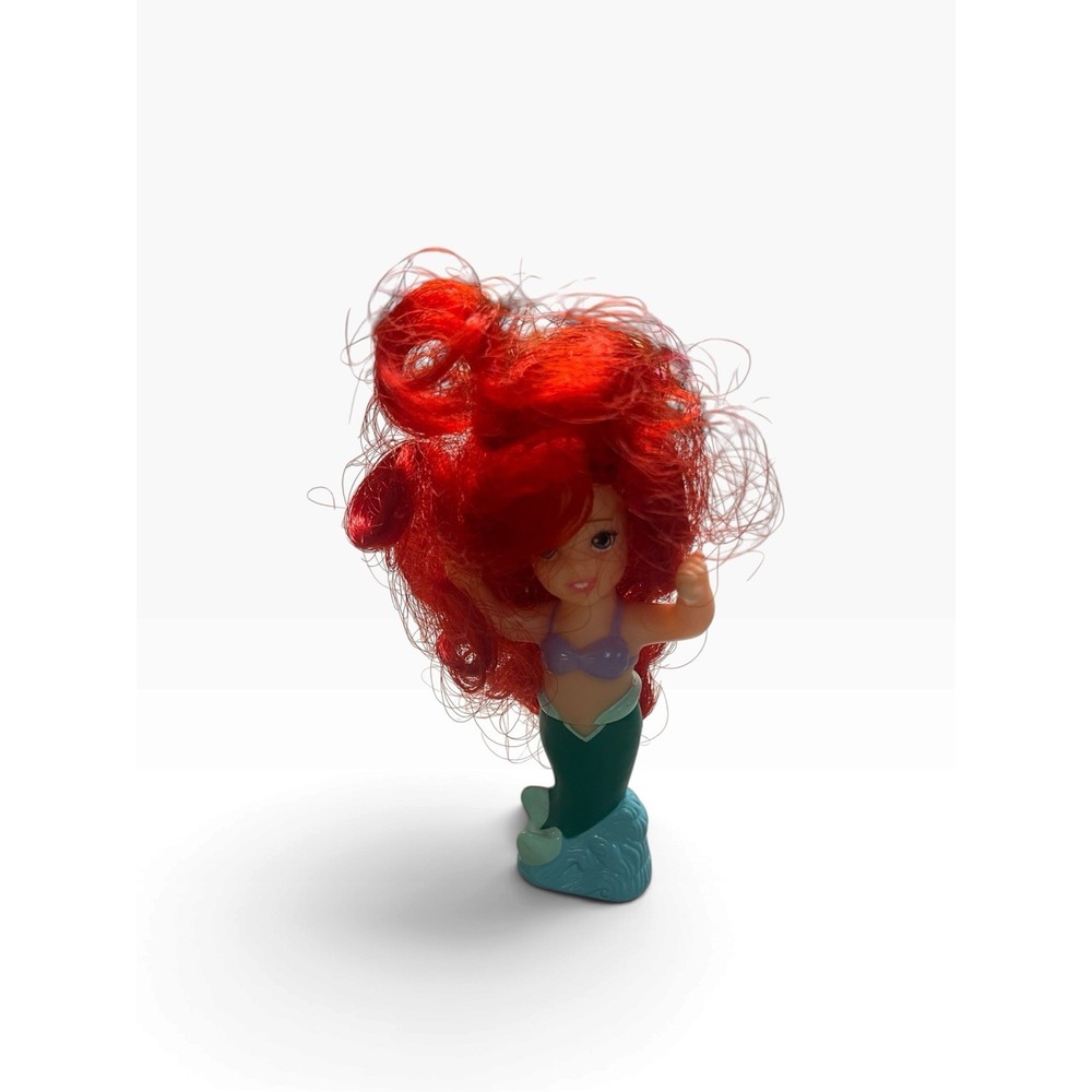 The Little Mermaid Ariel 3.5" PVC Figure Doll Disney Brushable Hair